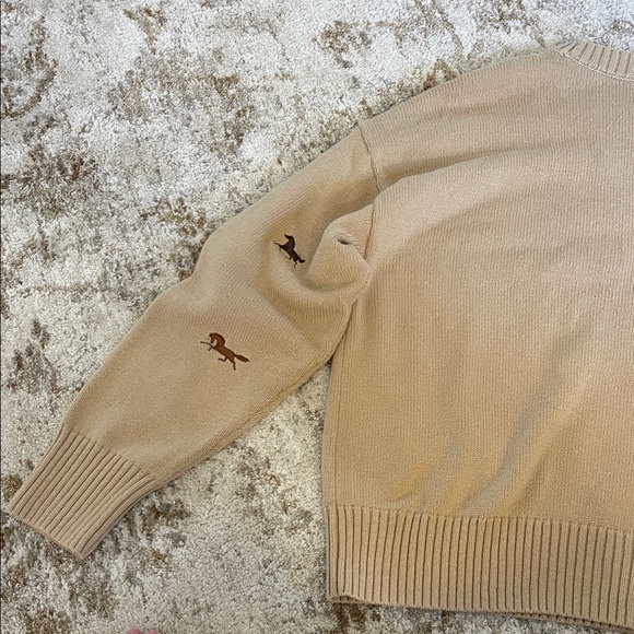 Lucky Brand Tan Sweater with Horse Motifs - Picture 2 of 3